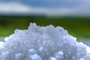 Hagel Bälle im Marsch, natürlich Frühling Wetter, können Ursache Schäden foto