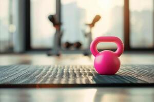 ai generiert ein Kettlebell zum Ausbildung im Fitness Zimmer . generativ ai foto