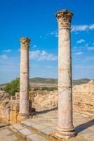 römische Ruinen Sanctuaire Esculape Thuburbo Majus Tunesien foto
