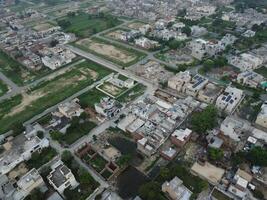 Antenne Aussicht von Verteidigung Main Quadrat, ein klein Stadt, Dorf im lahore Pakistan. foto