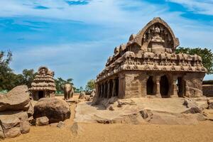 fünf Ratten. Mahabalipuram, Tamil Nadu, Süd Indien foto