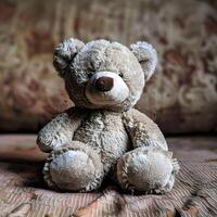 ai generiert knuddelig Teddy Bär rundlich und Sanft foto