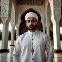 ai generiert indisch Muslim Mann foto