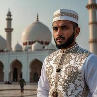 ai generiert indisch Muslim Mann foto