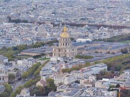 Antenne Aussicht von das Hotel des Invaliden und das Saint-Louis-des-Invalides Kirche im Paris, Frankreich. foto