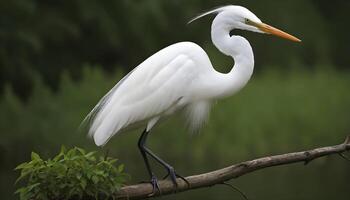 ai generiert großartig Weiß Reiher Vogel Lager Foto, Reiher Vogel Fotografie.Wildtiere Fotografie, foto