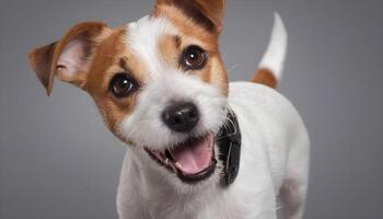 mutig Jack Russell Terrier im Natur, Hund Fotografie foto