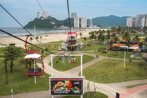 Seilbahn, Kabel Auto im sao Vicente, Brasilien. April 2 2024. foto