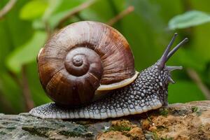 ai generiert majestätisch Bild von ein Wendel Pomatie, ebenfalls bekannt wie römisch Schnecke foto