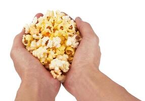 Popcorn auf Weiß foto