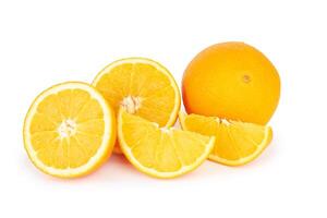 Orangenfrucht auf Weiß foto