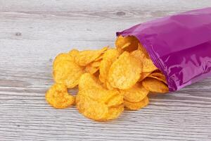 Kartoffel Chips Tasche foto