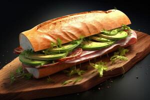 ai generiert Avocado Sandwich foto