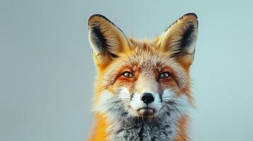 ai generiert ein Fuchs Tier auf ein isoliert Hintergrund foto