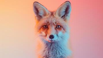 ai generiert ein Fuchs Tier auf ein isoliert Hintergrund foto