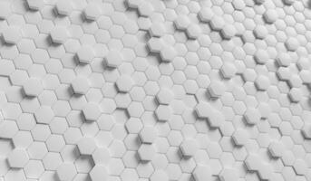 abstrakt Weiß Hexagon Array Hintergrund 3d Rendern foto