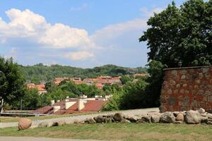 02 07 2023 vilnius Litauen. vilnius ist das Hauptstadt und größten Stadt von Litauen. es ist gelegen im das Süd-Ost von Litauen auf das vilnius Fluss. foto