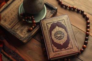 Foto islamisch Neu Jahr Koran Buch mit Termine