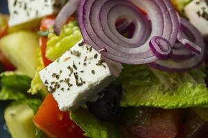 griechisch Salat schließen hoch. foto