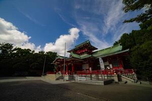 Main Tempel beim Tomioka Schrein Super breit Schuss foto