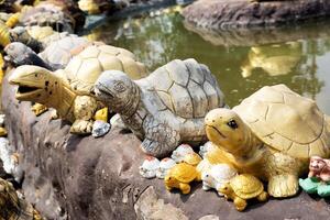 golden Schildkröte Statue foto