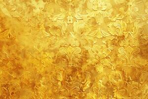 Gold Hintergrund mit Blume Muster foto