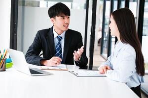 Job Interview Prozess mit Potenzial Kandidat foto