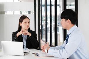 Job Interview Prozess mit Potenzial Kandidat foto