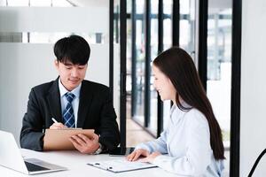 Job Interview Prozess mit Potenzial Kandidat foto