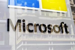 Sydney, Australien, 23. Januar 2017 - Detail des Microsoft Store in Sydney, Australien. microsoft ist ein amerikanisches multinationales technologieunternehmen mit hauptsitz in redmond, washington foto