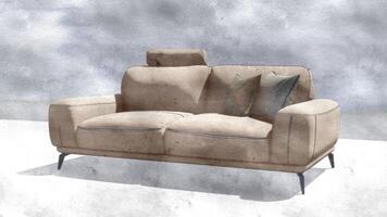 3d Rendern Sofa foto