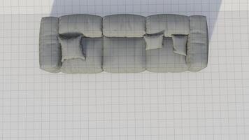 3d Rendern von ein modern Sofa foto