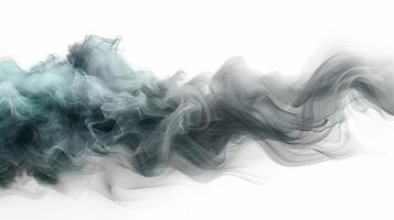 ai generiert transparent Grün Rauch Wolke, isoliert auf ein leicht Hintergrund. generiert durch künstlich Intelligenz. foto