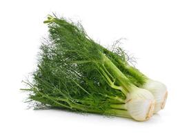 Fenchel auf weißem Hintergrund foto