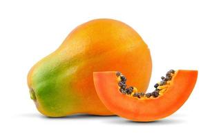 Papaya auf weißem Hintergrund foto