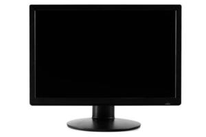 schwarzer Bildschirm eines Computerbildschirms foto