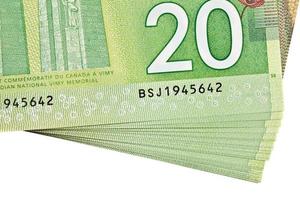 Ottawa, Kanada, 13. April 2013, das neue Polymer-Zwanzig-Dollar-Schein-Detail foto