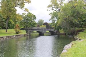 Aussicht von Delaware Park im Büffel Neu York. foto