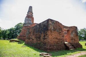 wat Mahathat uralt beim historisch Park beim Ayutthaya historisch Park, phra Nakhon si Ayutthaya Provinz, Thailand foto