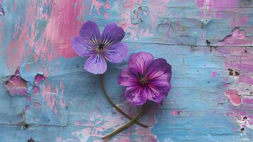 winzig lila Fußboden Blumen Nahansicht foto