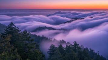 Berg Nebel Landschaft Aussicht foto