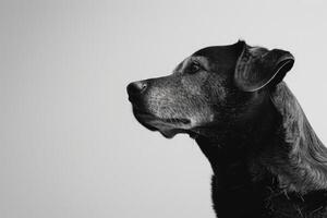 minimalistisch Hund Seitenansicht mit Copyspace foto