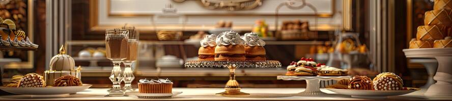 Luxus Bäckerei auf elegant Essen Tabelle foto