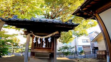 Abonnieren hachiman Schrein, ein Schrein im Rokugatsu, adachi-ku, Tokio, Japan. es war gebaut während das 1053-1058 foto