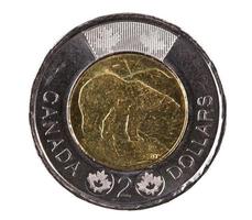 Ottawa, Kanada, 13. April 2013, eine brandneue glänzende 2012 kanadische zwei Dollar foto