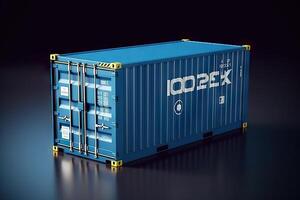 ai generiert effizient Ladung Transport ein zuverlässig Container zum sichern und rechtzeitig Lieferungen. erstellt mit generativ ai foto