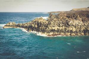 felsig Küste von los hervideros, Lanzarote foto