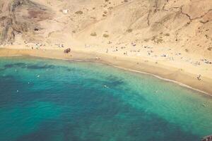 Lanzarote el Papagayo playa Strand im Kanarienvogel Inseln foto