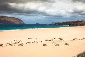 schön Strand las Conchas, auf la Graciosa, ein klein Insel in der Nähe von Lanzarote, Kanarienvogel Inseln foto