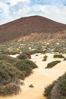 Vulkan beim la Graciosa, Kanarienvogel Inseln, Spanien. foto